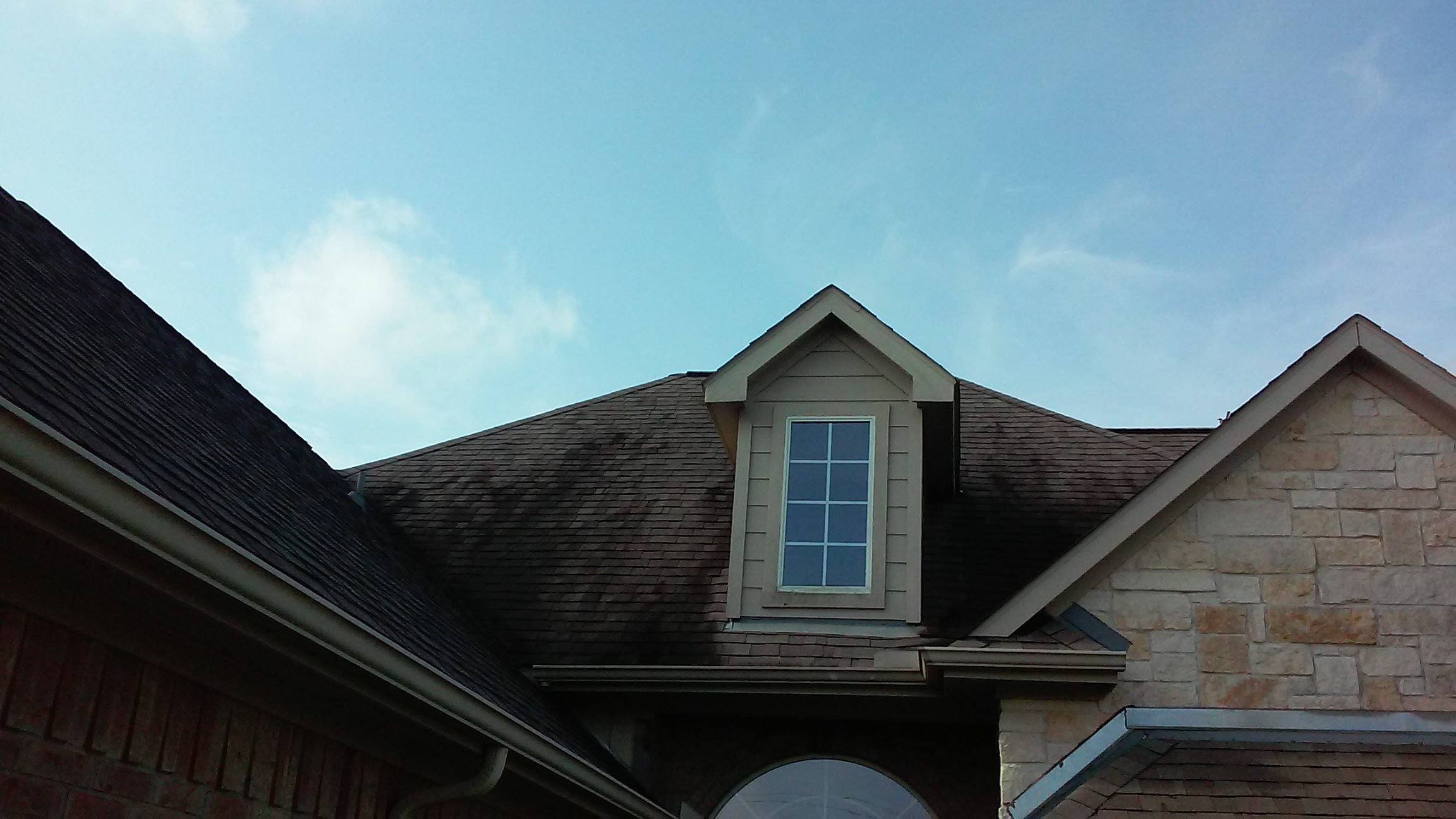 We can pressure wash your house and soft wash your roof to get rid of the stains. 